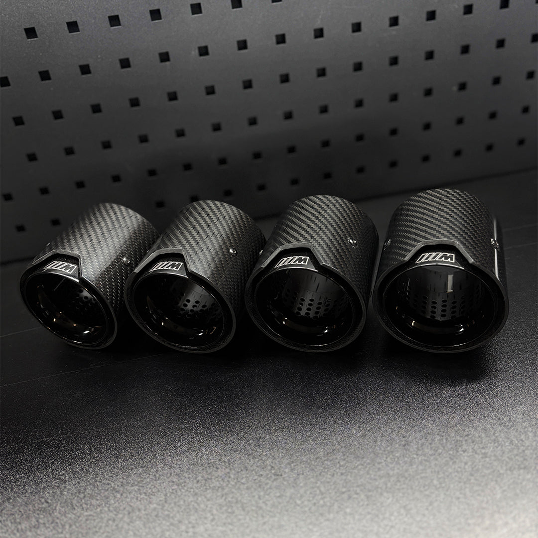 Carbon Fibre BMW Quad Exhaust Tips