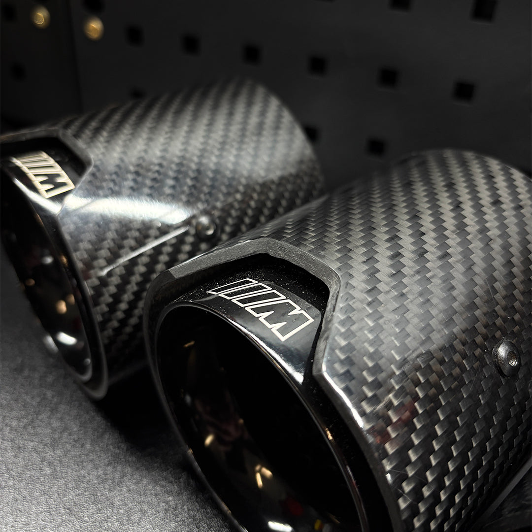 Carbon Fibre BMW Quad Exhaust Tips