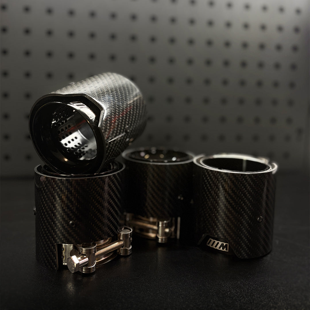 Carbon Fibre BMW Quad Exhaust Tips