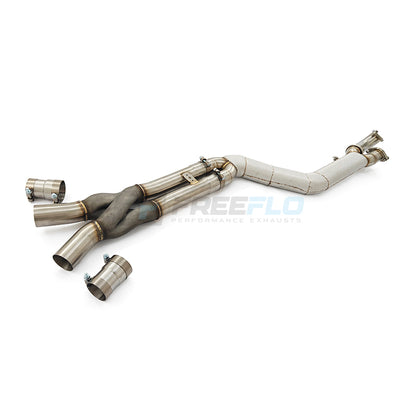 BMW M2 G87 S58 4" Hybrid Single Z-Pipe Mid Pipe Exhaust | FreeFlo AGR-X