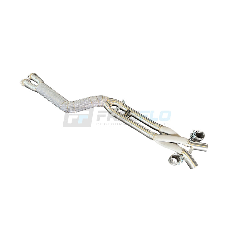 BMW X3M F97 S58 4" Hybrid Single Z-Pipe Mid Pipe Exhaust | FreeFlo AGR-X