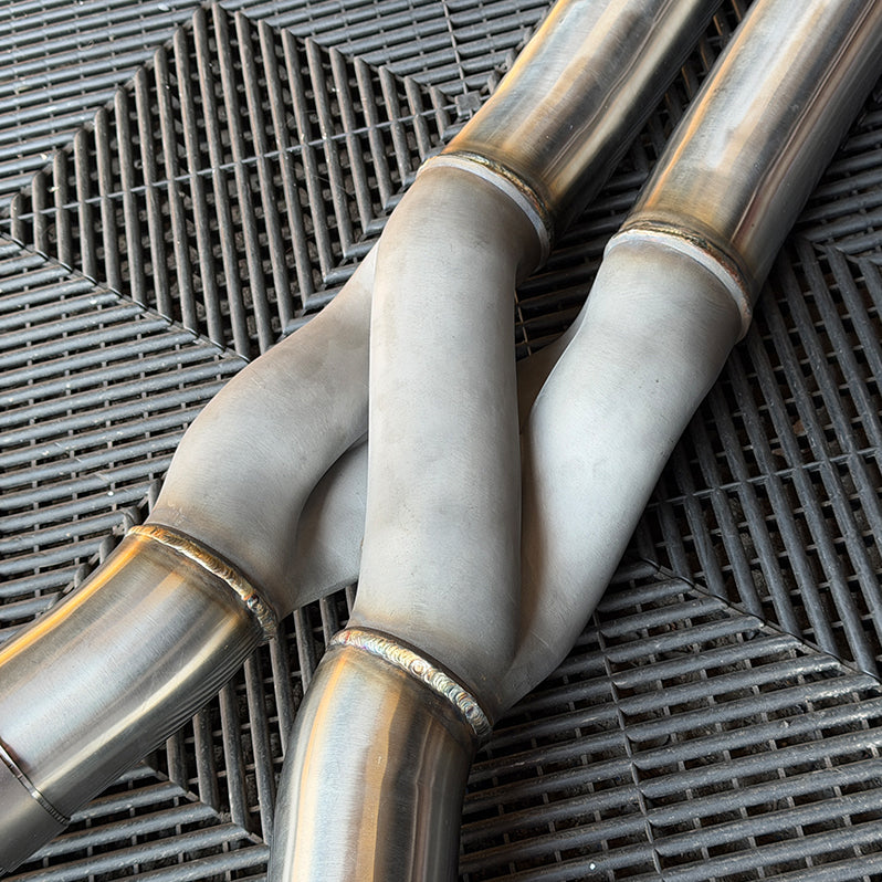 BMW M2 G87 S58 4" Hybrid Single Z-Pipe Mid Pipe Exhaust | FreeFlo AGR-X