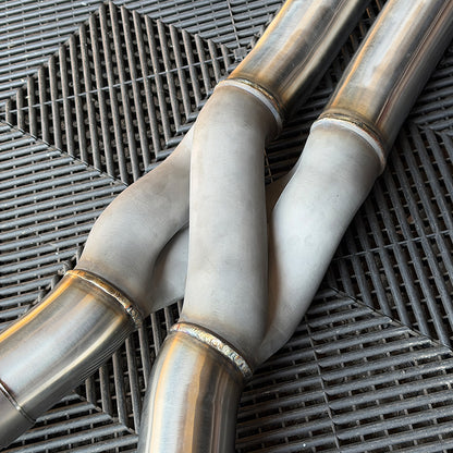 BMW M2 G87 S58 4" Hybrid Single Z-Pipe Mid Pipe Exhaust | FreeFlo AGR-X